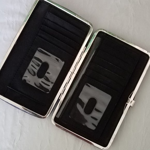 Boho Sequin Skull Camo Clutch Wallet - Picture 5 of 5